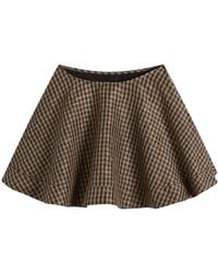 Ganni - Check Mini Circle Skirt - Lyst