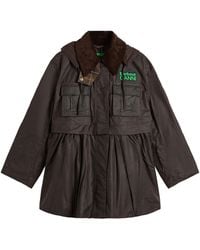 Barbour - X Ganni Peplum Zip Off Wax Jacket - Lyst