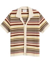 NN07 - Lars Stripe Polo Cardigan - Lyst