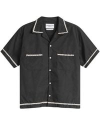 Nomarythm Textile - Trim Embroidery Open Collar Shirt - Lyst