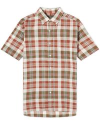 Beams Plus - Button Down Short Sleeve Madras Shirt - Lyst
