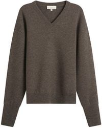 Studio Nicholson - Loch Cashmere Wool V Neck Jumper - Lyst
