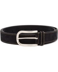 Anderson's - Stitch Trimmed Nubuck Leather Belt - Lyst
