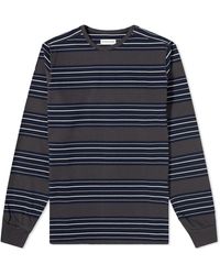 Pop Trading Co. Long Sleeve Striped T-shirt - Blue