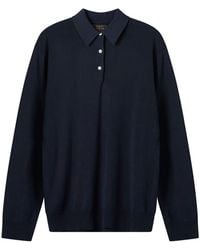 Beams Plus - 12G Knit Long Sleeve Polo Shirt - Lyst