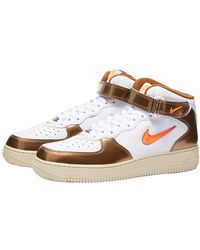 Nike Air Force 1 Flyleather Qs Sneakers in White/Black (White) for Men |  Lyst