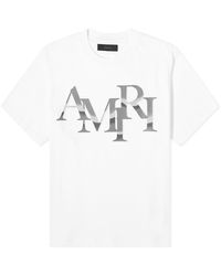 Amiri - Chrome Staggered Logo T-Shirt - Lyst
