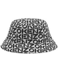 KENZO - Reversible K Logo Bucket Hat - Lyst