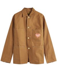 Human Made Men's Suede Leather Jacket in Beige Human Made