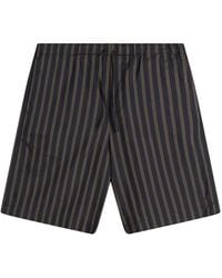 Dries Van Noten - Stripe Cupro Shorts - Lyst
