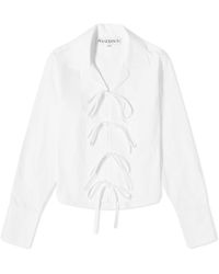 JW Anderson - Bow Tie Cropped Shirt - Lyst