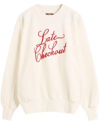 Late Checkout - Script Crewneck Sweatshirt - Lyst