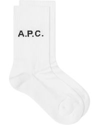 A.P.C. - A.P.C Sports Socks Aab - Lyst
