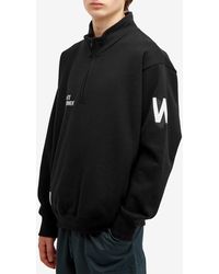 WTAPS 33 Quarter Zip Fleece in Black for Men | Lyst