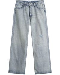 AURALEE - Faded Selvedge Light Denim Pants - Lyst