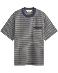 Brain Dead - Striped Chest Pocket Cotton T-Shirt - Lyst