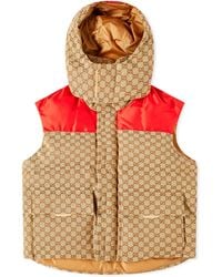 Gucci - Gg Jacquard Hooded Down Vest - Lyst