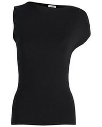 St. Agni - Asymmetric Knit Top - Lyst
