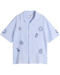 Wax London - Didcot Seersucker Doodle Vacation Shirt - Lyst