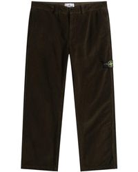 Stone Island - Organic Cotton Corduroy Trousers - Lyst
