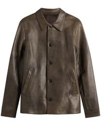 Rick Owens - Buttoned Leather Brad Jacket - Lyst