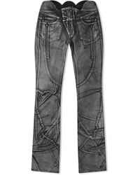 OTTOLINGER - Big Waistband Drape Denim Jeans/ Paint - Lyst