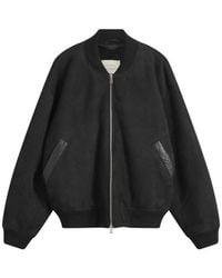 Studio Nicholson - Shearling Leather Bomber Jacket - Lyst