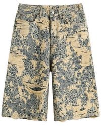 Acne Studios - Distressed Monogram Denim Shorts - Lyst