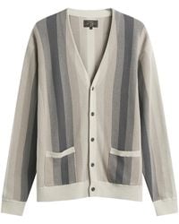 Beams Plus - Multi Stripe Cardigan - Lyst