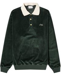 Drole de Monsieur - Presented By End. Embroidered Velvet Fleece Polo - Lyst