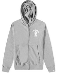 A Bathing Ape - College Relaxed Fit Full Zip Hoody - Lyst