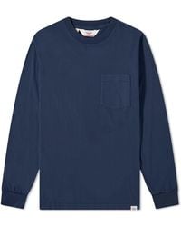 Battenwear Long Sleeve Pocket T-shirt - Blue