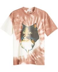 JW Anderson - Cat Print Tie Dye T-Shirt - Lyst