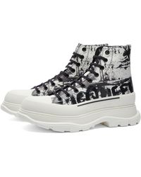 Alexander McQueen - Jacket Print Tread Slick Boot Sneakers - Lyst