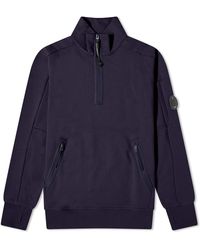 C.P. Company - Diagonal Raised Fleece Zipped Sweatshirt - Lyst