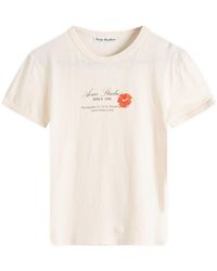 Acne Studios - Etza Kiss Business Card Logo Shrunken T-Shirt - Lyst