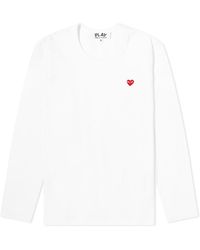 COMME DES GARÇONS PLAY - Long Sleeve Small Logo T-Shirt - Lyst