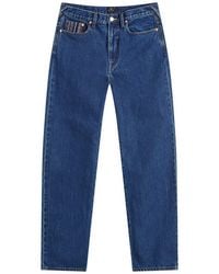 Paul Smith - Relaxed Fit Embroidered Stripe Denim Jeans - Lyst