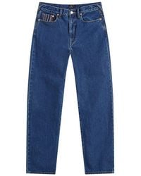 Paul Smith - Relaxed Fit Embroidered Stripe Denim Jeans - Lyst