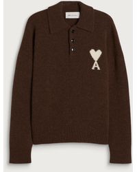 Ami Paris - Contrasted Adc Polo - Lyst