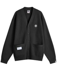 Aape By A Bathing Ape - Aape Now Camo Badge Knit Cardigan - Lyst