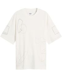 Wax London - Milton Shapes Embroidery T-Shirt - Lyst