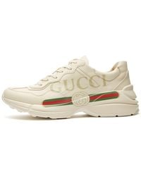 Gucci - Rhyton Logo Leather Sneaker - Lyst