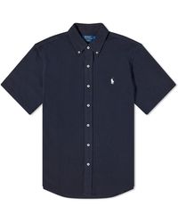 Polo Ralph Lauren - Short Sleeve Button Down Pique Shirt - Lyst