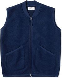Universal Works - Wool Fleece Zip Waistcoat - Lyst