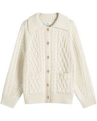 DUNST - Fisherman Knit Cardigan - Lyst