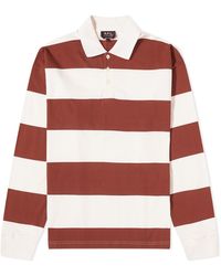 A.P.C. - Riley Block Stripe Long Sleeve Polo Shirt - Lyst