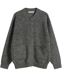 FRIZMWORKS - Tweed Wool Deck Zip Cardigan - Lyst
