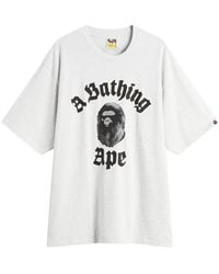 A Bathing Ape - Gothic College T-Shirt - Lyst