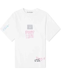 Acne Studios - Exford Scribble Face T-Shirt - Lyst